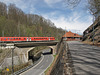 612er Triebwagenzug der DB erreicht den Bahnhof Edle Krone aus Chemnitz kommend