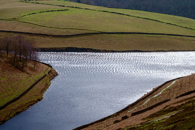 Ripples on Kinder Reservoir