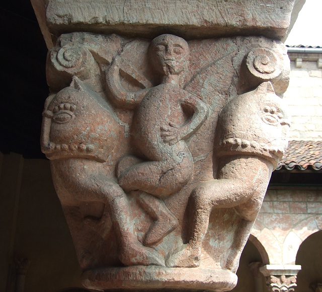 Romanesque Capital in the Cloisters, June 2011