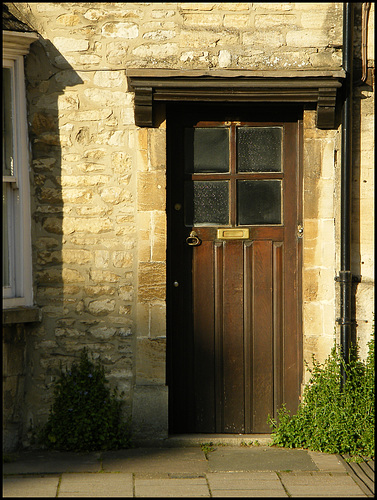 English wooden door