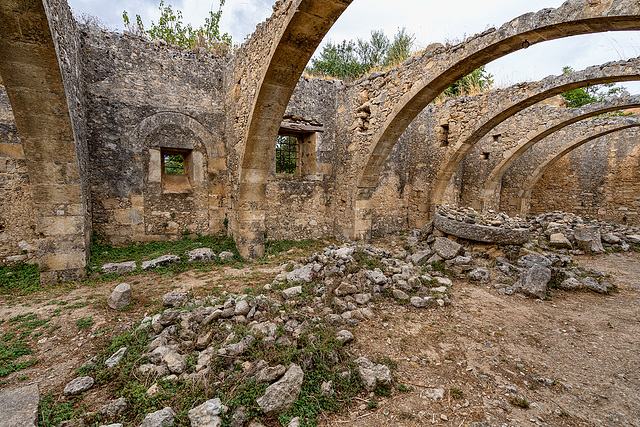 the abandoned oil mill of Agios Georgios