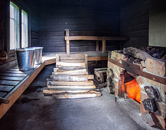 Inside the Smoke Sauna