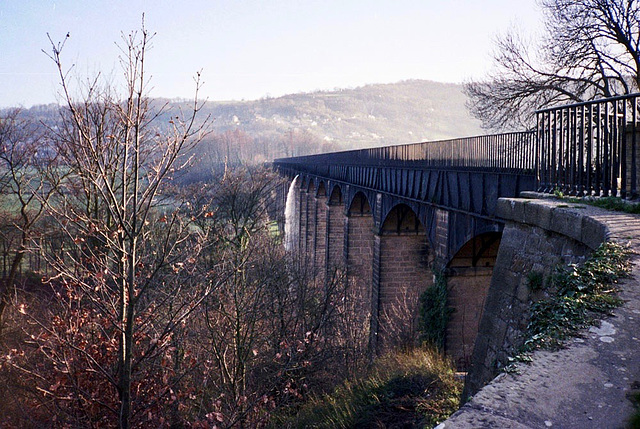 Pontcysyllte Aqueduct. (Scan from February 1990)