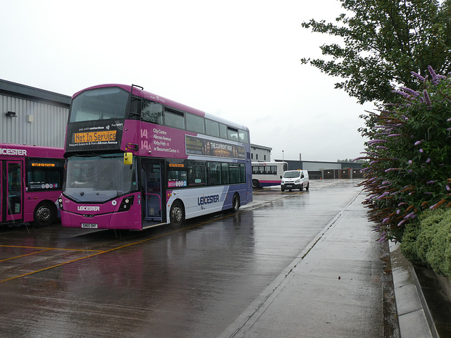 First Leicester Citybus 35154 (SN65 OKF) at the garage - 27 Jul 2019 (P1030240)