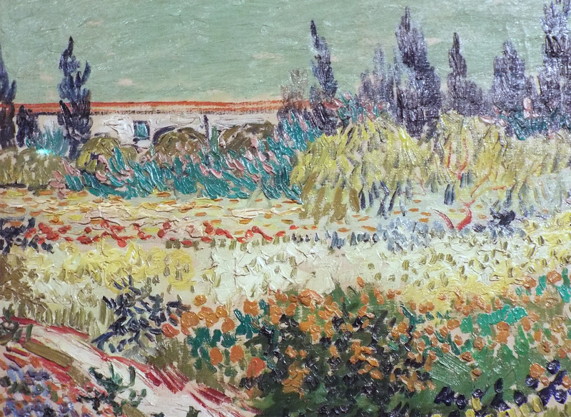 Detail of Garden at Arles by Van Gogh in the Metropolitan Museum of Art, July 2023