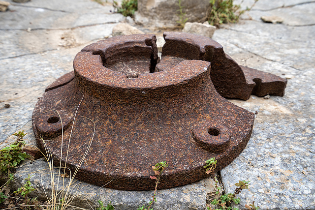 the abandoned oil mill of Agios Georgios