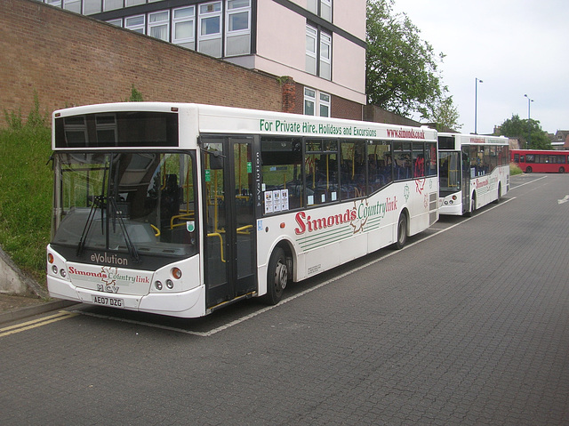 Simonds AE07 DZG and AE07 DZH in Bury St. Edmunds - 9 Jul 2011 (DSCN6185)