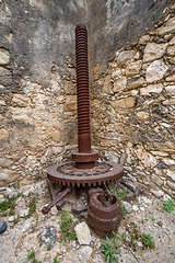 the abandoned oil mill of Agios Georgios