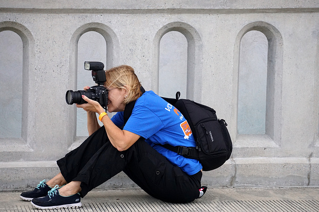 Photographer on the bridge