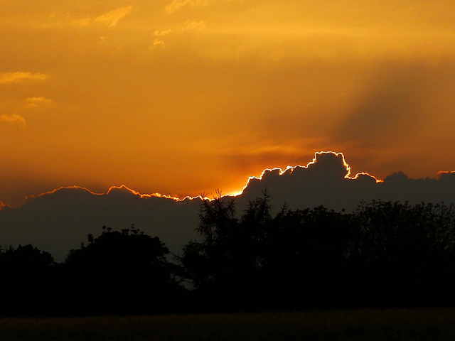 Clouds fringed with gold