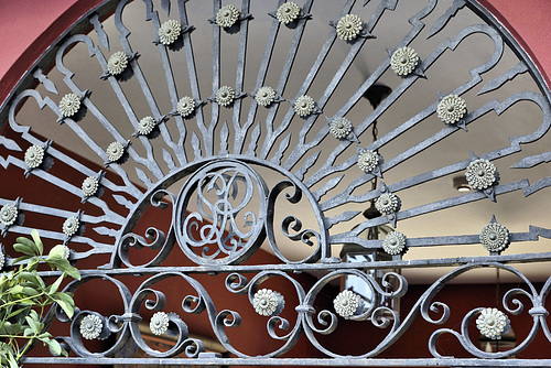 Wrought Iron Monogram – Hotel Sindhura, Vejer de la Frontera, Cádiz Province, Andalucía, Spain
