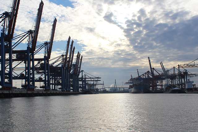 Panorama in den Waltershofer Hafen