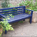 Oxford-blue garden seat