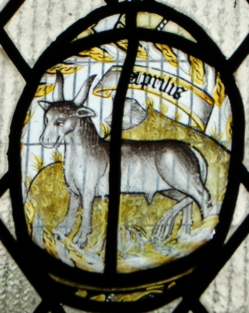 Stained Glass fragment, Rolleston on Dove Church, Staffordshire