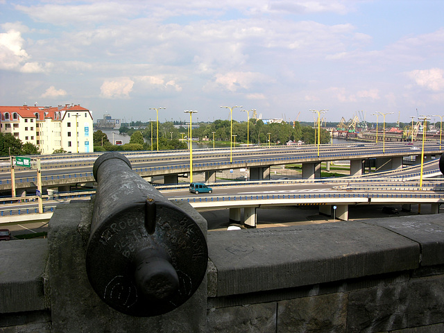 Trasa Zamkowa mit Kanone am Stettiner Schloss