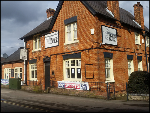 boring Black Bull pub signs