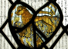 Stained Glass fragment, Rolleston on Dove Church, Staffordshire