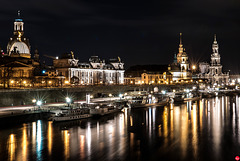 Skyline Altstadt und Terrassenufer, aufgenommen von der Carolabrücke