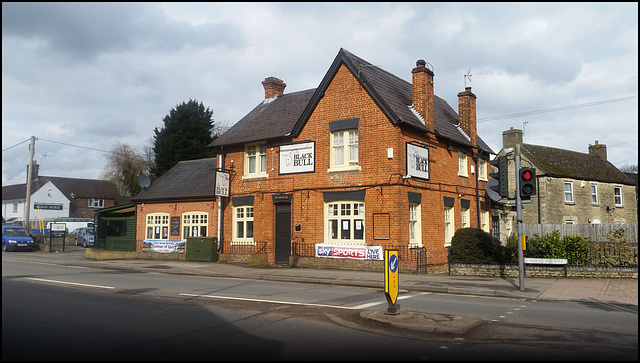 Black Bull with tacky new signs