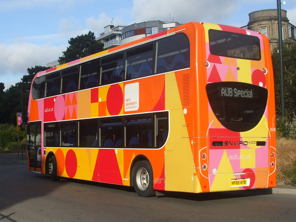 DSCF4111 Go South Coast 1608 (HF65AYB) in Bournemouth - 2 Aug 2018