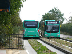 Stagecoach East 21311 (BU69 XXE) and 21312 (BU69 XXF) at Swavesey - 9 Sep 2025 (P1220291)