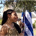 La porte drapeau du groupe d'Uruguay à Folklore du monde de saint Malo (35)