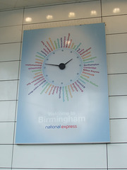 DSCF9418 National Express clock in Birmingham coach station - 19 Aug 2017