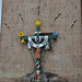 Peru, Puno, Crucifix at the Left Side of the Cathedral