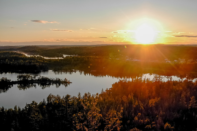 Sunset over Lake Temagami (2x PiP)