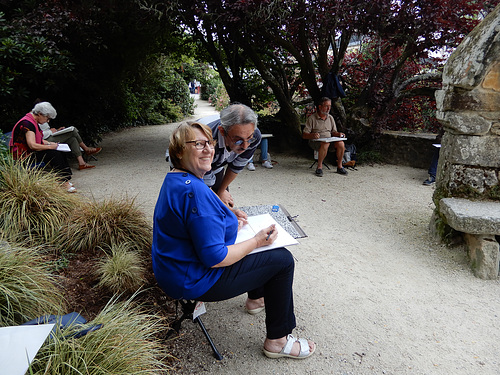 PONT AVEN jardin Xavier Grall,, le poete