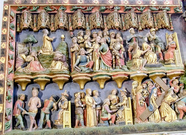 Le retable de la chapelle Notre Dame de la Houssaye , Pontivy (56)