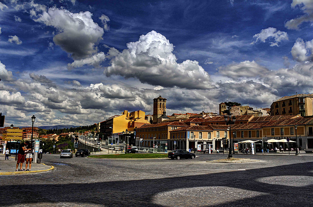 Segovia at the shadows of the Aqueduct