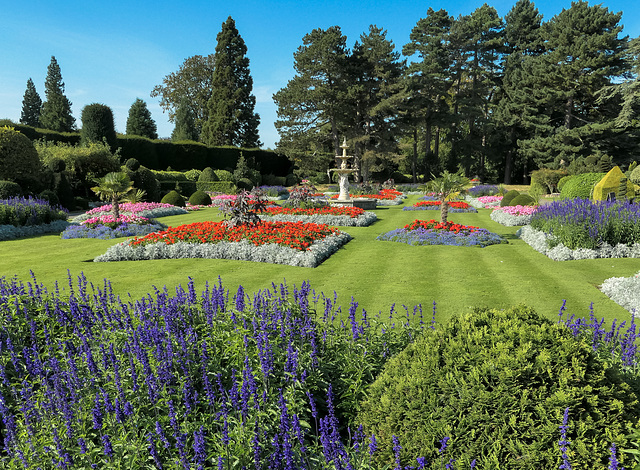 A small part of the immaculately kept gardens at 'Brodsworth hall'