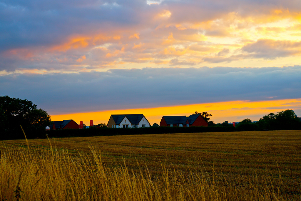 Evening skies over Gnosall