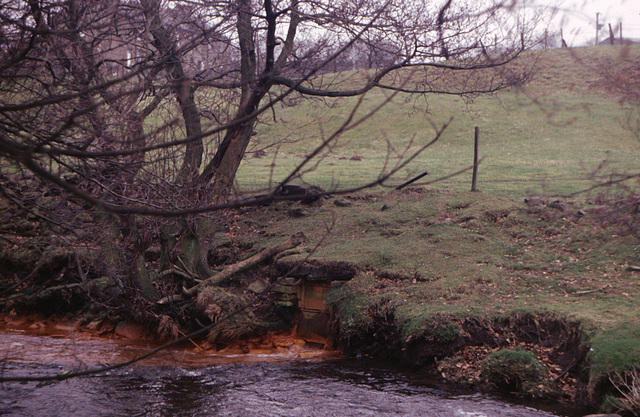 Bullhouse minewater discharge into the River Don, near Penistone, west Yorkshire.