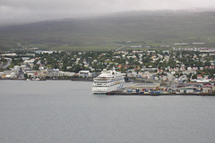 Cruise Ship In Akureyri Harbour