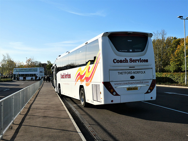 Coach Services of Thetford MX15 KLA at the Mildenhall Hub/MCA - 1 Nov 2021 (P1090812)