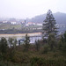 A view to Rocas fluvial beach, in a rainy day.