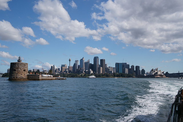 Passing Fort Denison