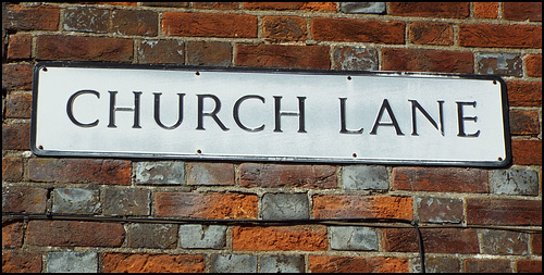 Church Lane street sign