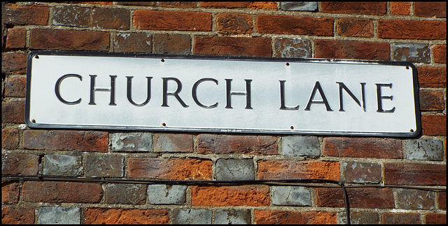 Church Lane street sign