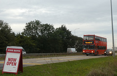 Mulleys Motorways MUI 7919 (00D 40014, X179 CHJ) on the A11 at Barton Mills - 6 Oct 2023 (P1160699)