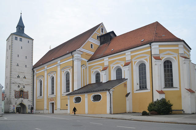 Mindelheim, Jesuit Church of the Annunciation and West Tower Gate