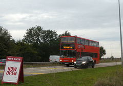 Mulleys Motorways MUI 7919 (00D 40014, X179 CHJ) on the A11 at Barton Mills - 6 Oct 2023 (P1160700)