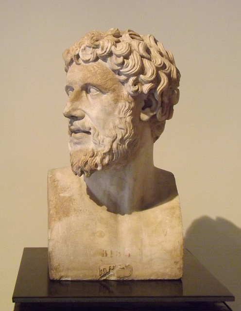 Herm of a Greek Poet from the Villa dei Papiri in the Naples Archaeological Museum, June 2013