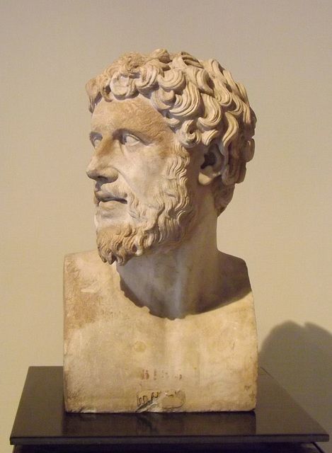 Herm of a Greek Poet from the Villa dei Papiri in the Naples Archaeological Museum, June 2013