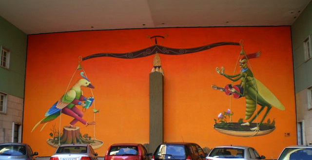 Mural painting by Interesni and Krazni (Ukrainian artists).