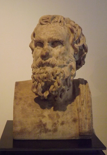 Herm of a Philosopher or Poet from the Villa dei Papiri in the Naples Archaeological Museum, June 2013