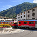 The Bernina Red Train in Tirano