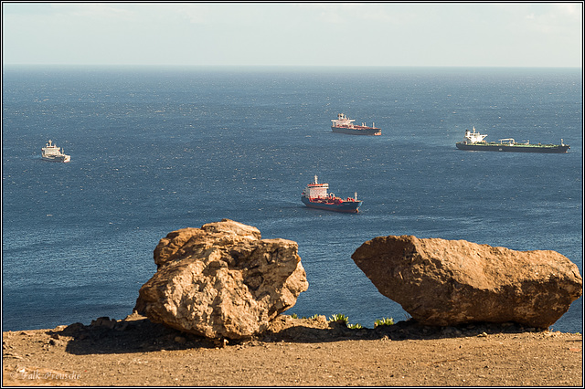 Stau vorm Hafen